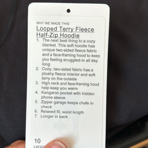 EUC Lululemon Looped Terry Fleece Half-Zip Hoodie - Picture 11 of 12